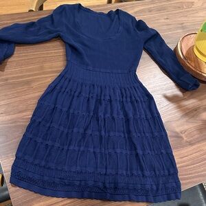 Navy Blue Knit Dress